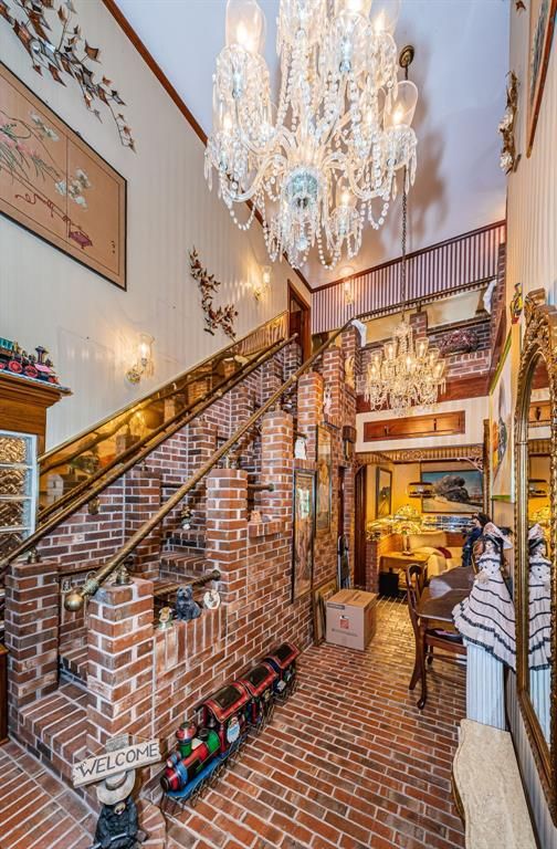 Chandelier, Interior, Stone Walls