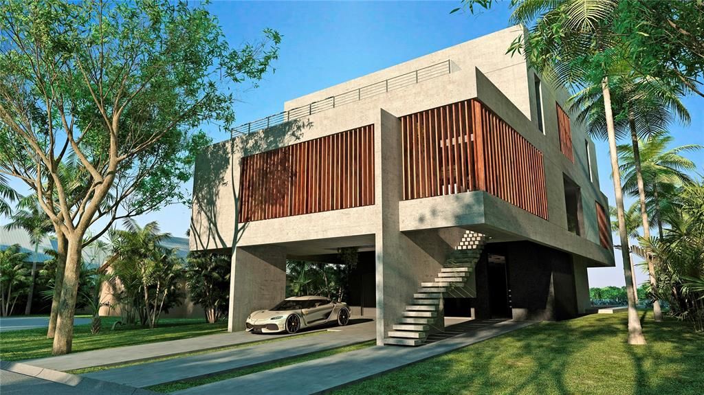 Exterior, Facade, Modern