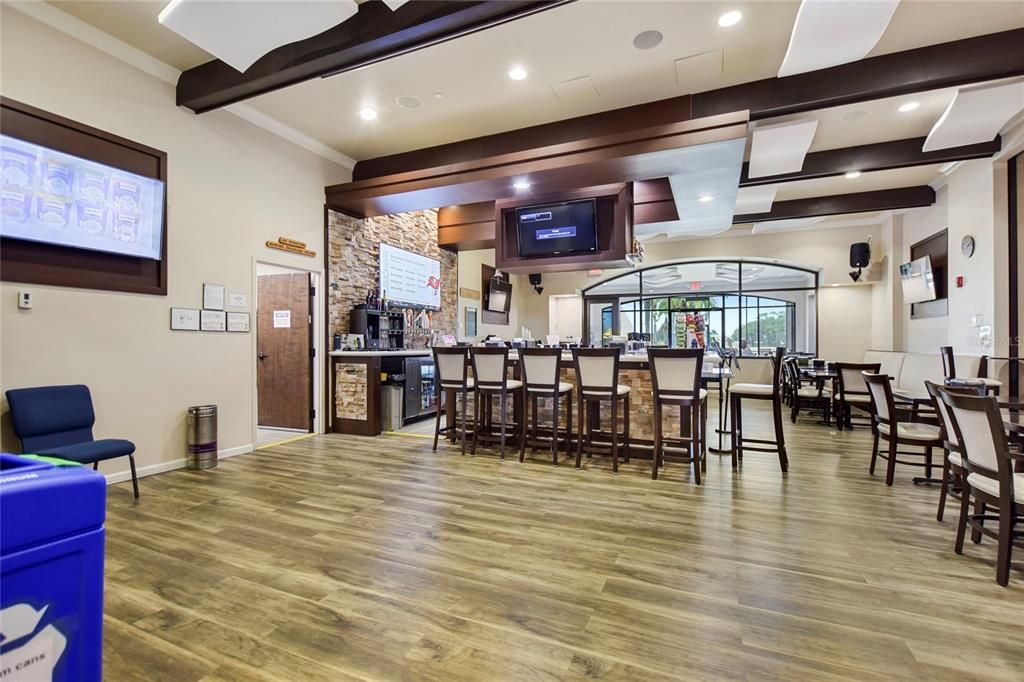 Interior, Pendant Lights, Recessed Lighting, Stone Walls, Wooden Beams, Wood Texture Flooring