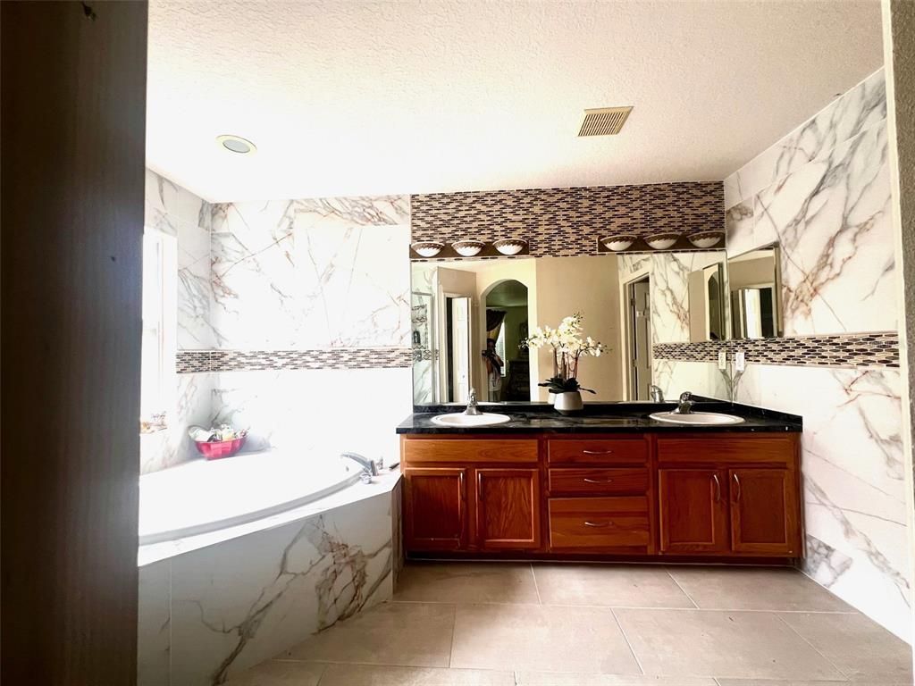 Bathroom, Dual Sink Vanities, Interior, Marble Walls