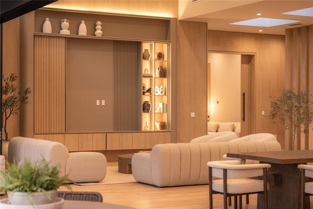 Interior, Recessed Lighting, Wood Texture Flooring
