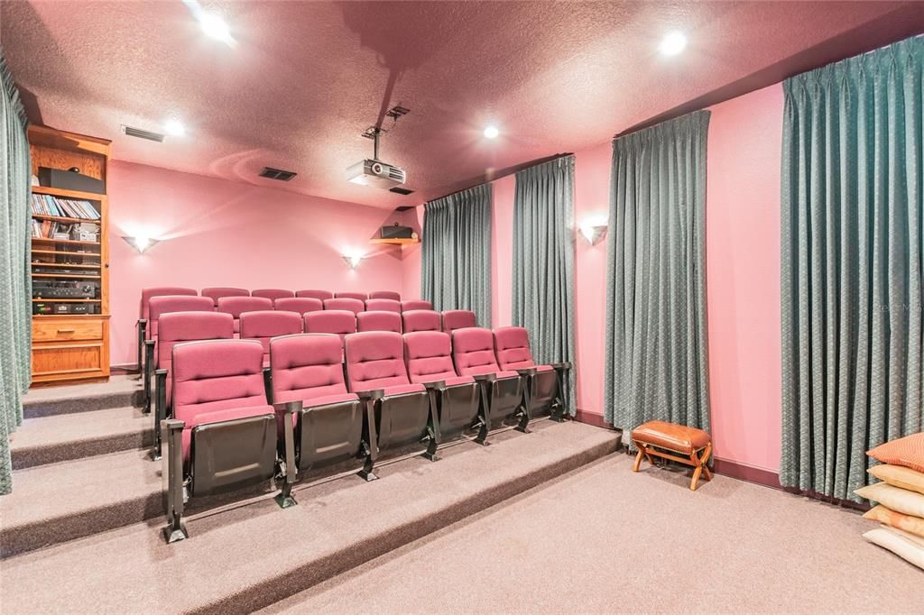 Home Theatre Room, Interior, Projection Screen, Recessed Lighting, Theatre Room