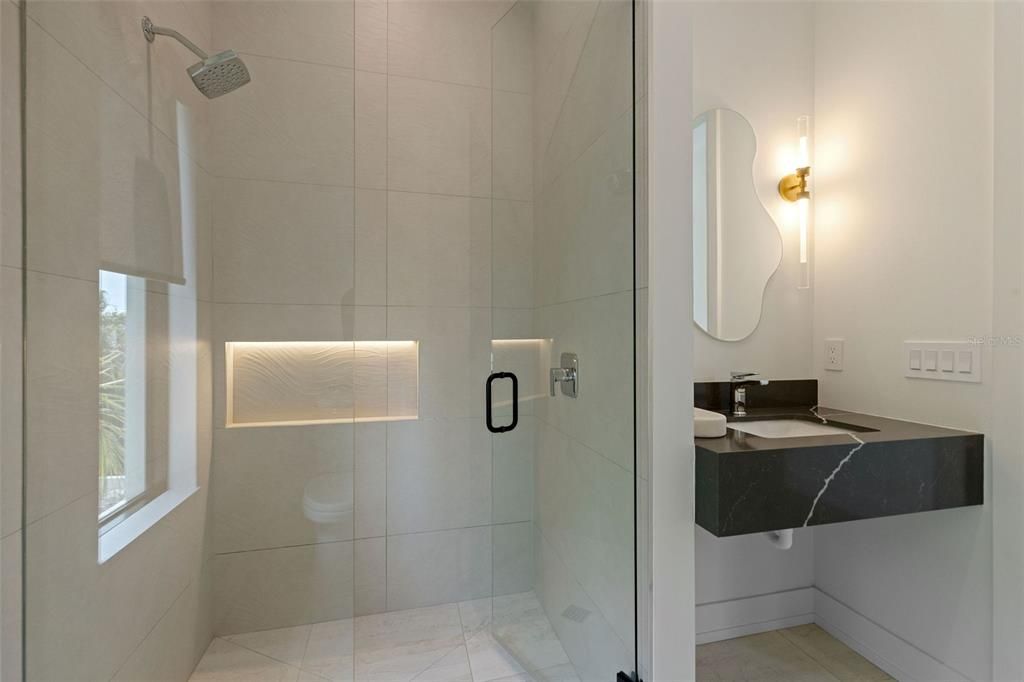 Bathroom, Glass Shower, Interior