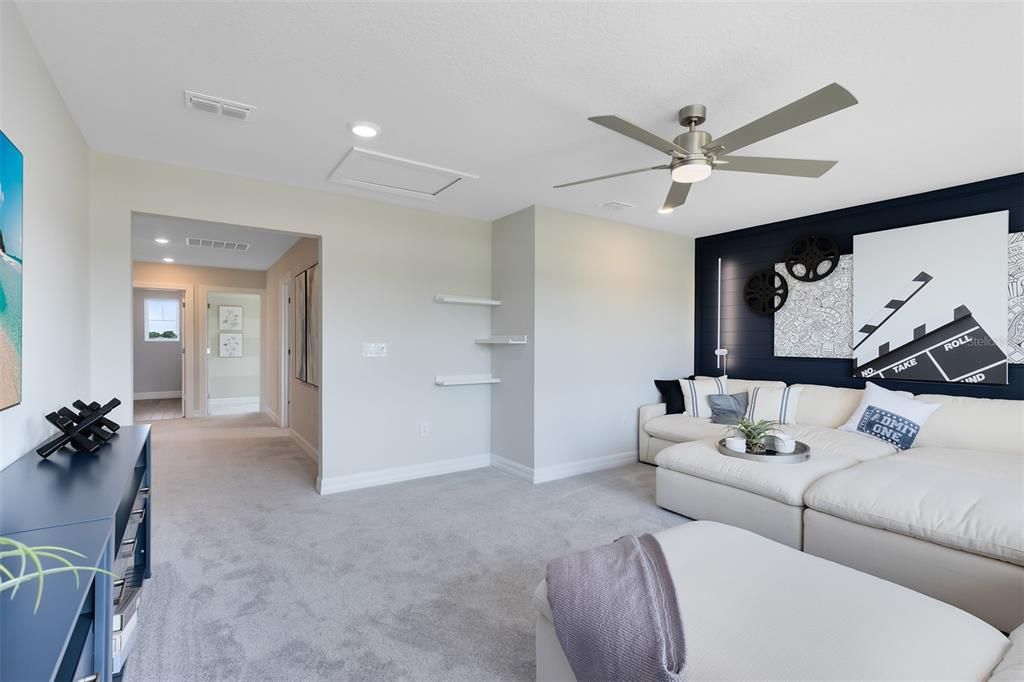 Interior, Living room, Recessed Lighting