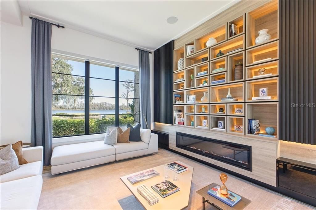 Fireplace, Interior, Living room, Water