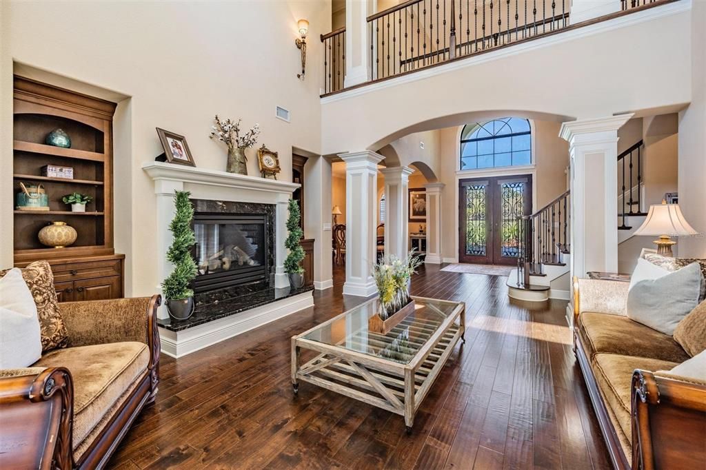 Fireplace, Interior, Living room, Wood Texture Flooring