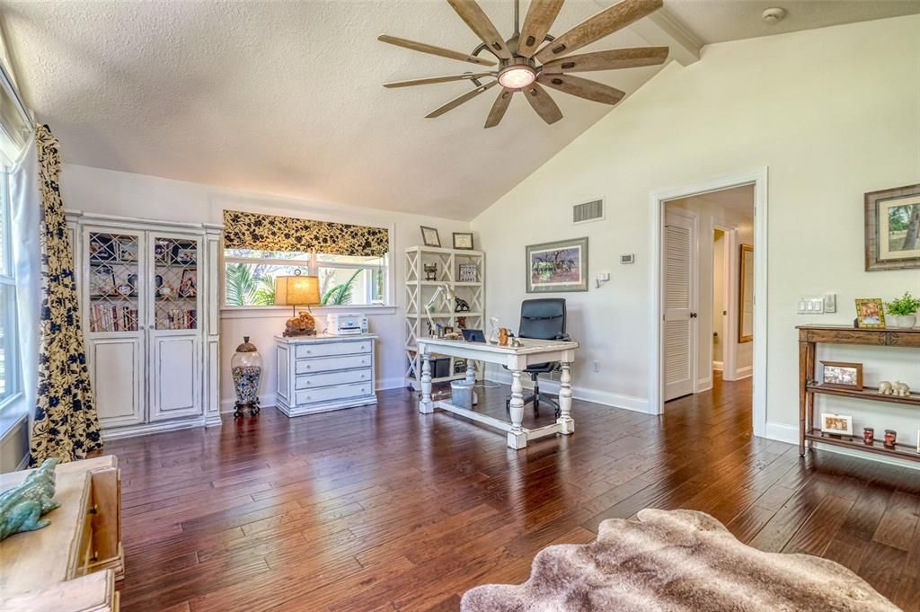Home Office, Interior, Wooden Beams, Wood Texture Flooring