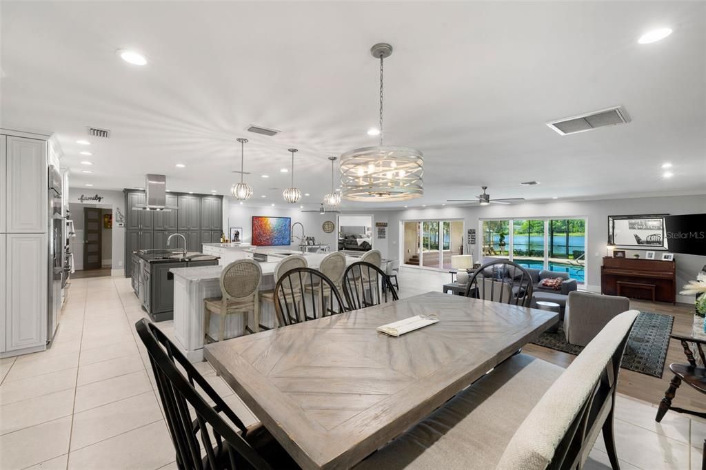 Dining room, Interior, Kitchen, Pendant Lights, Recessed Lighting