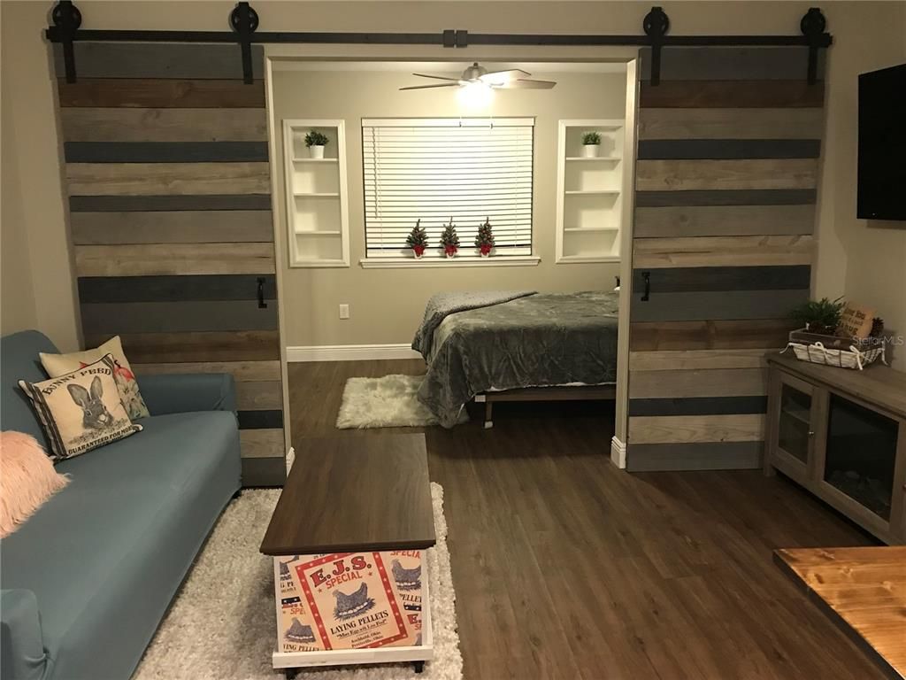 Bedroom, Interior, Wood Texture Flooring, Wooden Walls