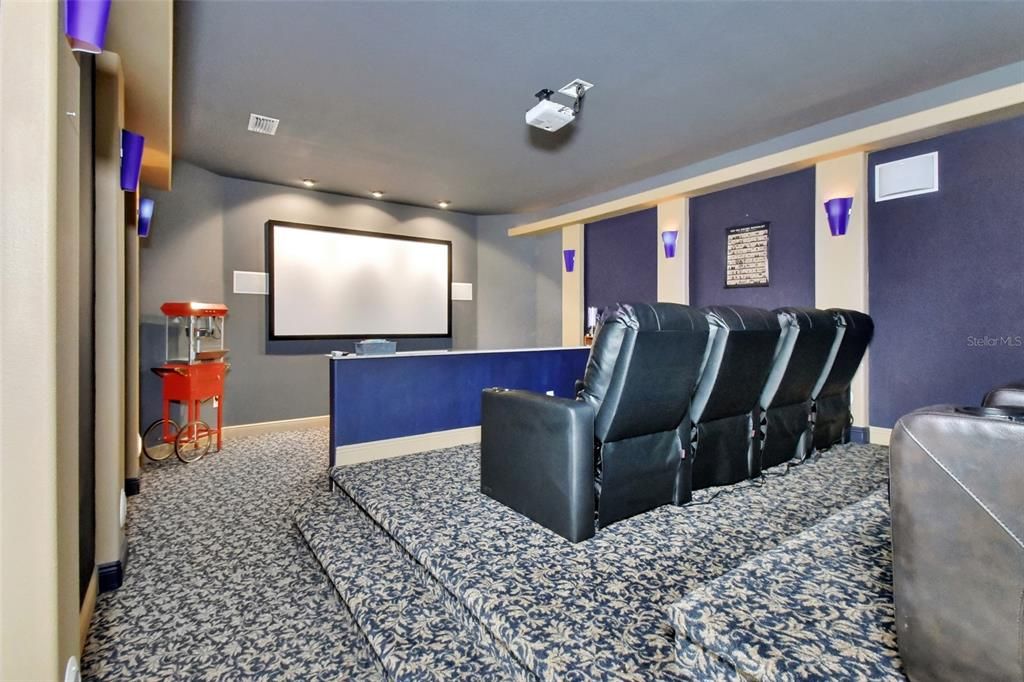 Home Theatre Room, Interior, Projection Screen, Recessed Lighting, Theatre Room