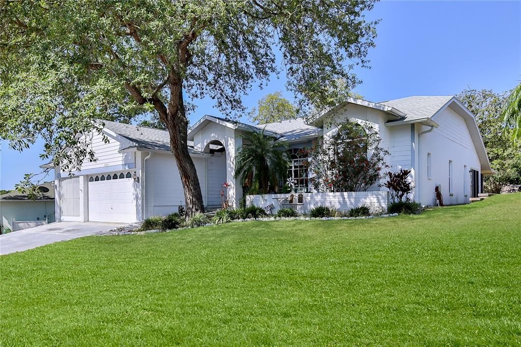 Attached, Backyard, Detached Garage, Exterior, Facade, Spanish Mediterranean