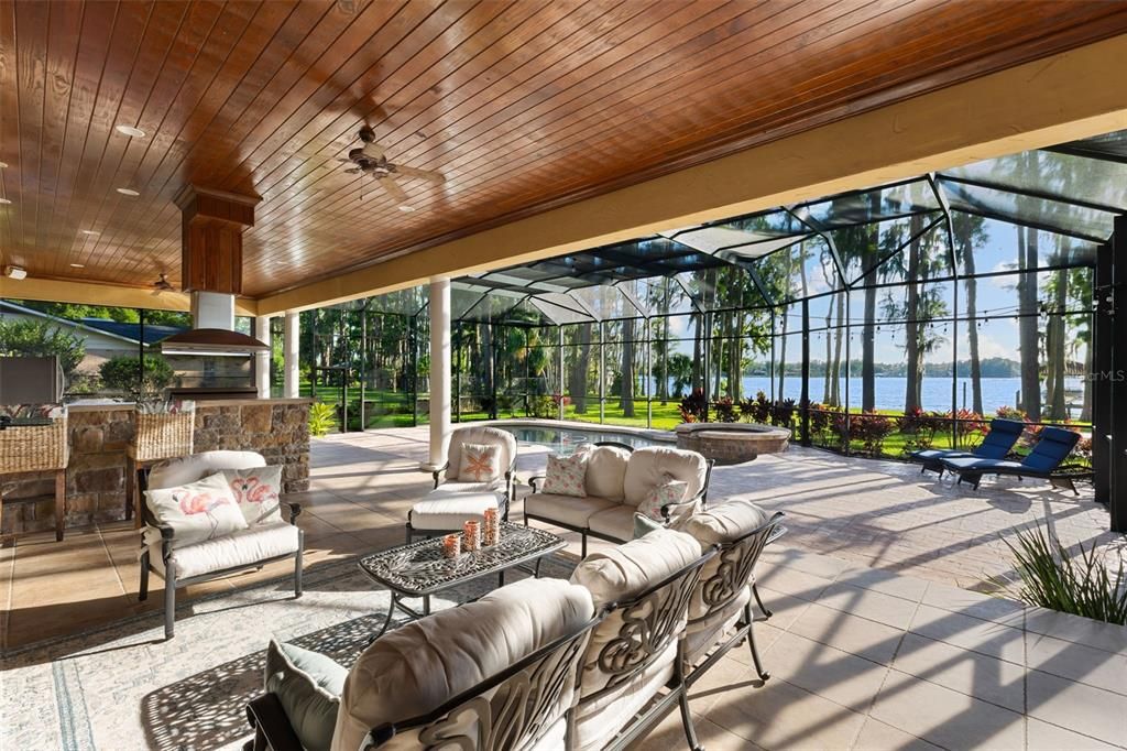 Glass Ceilings, Interior, Living room, Sun Room, Water, Wooden Ceilings