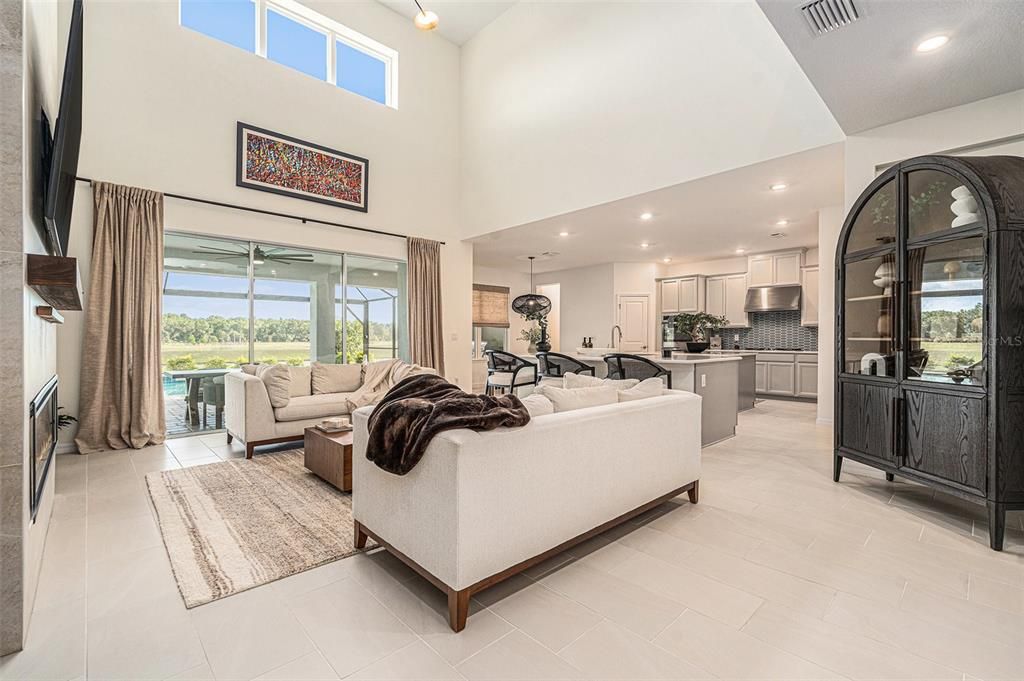 Interior, Kitchen, Living room, Recessed Lighting