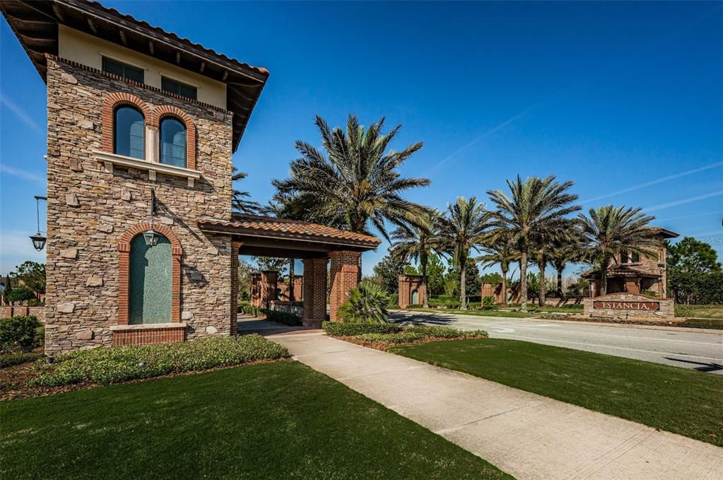 Backyard, Exterior, Facade, Brick Facade, Mediterranean