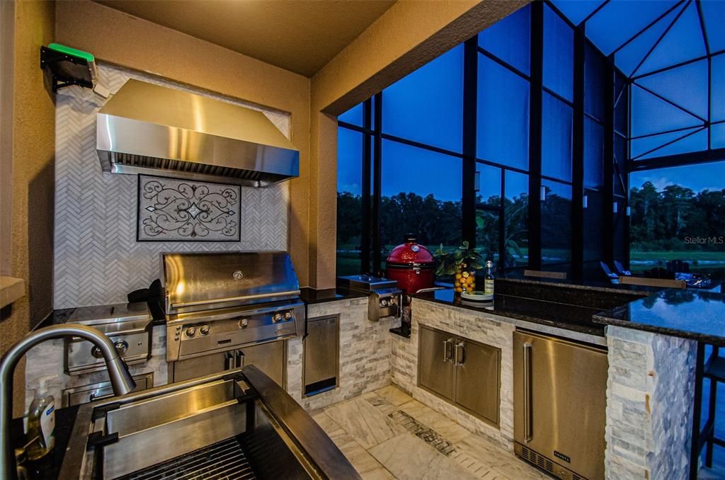 Exterior, Outdoor Kitchen, Stainless Steel Appliances