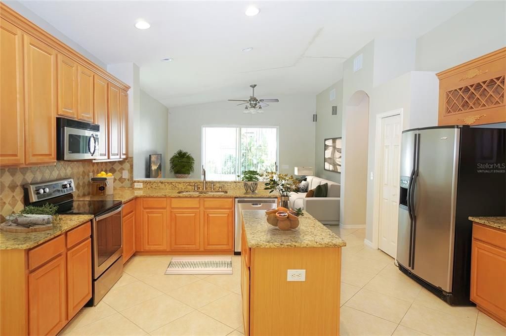 Interior, Kitchen, Living room, Recessed Lighting