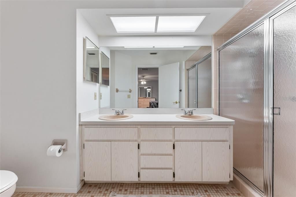 Bathroom, Dual Sink Vanities, Glass Shower, Interior