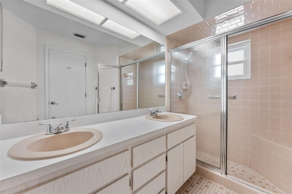 Bathroom, Dual Sink Vanities, Glass Shower, Interior