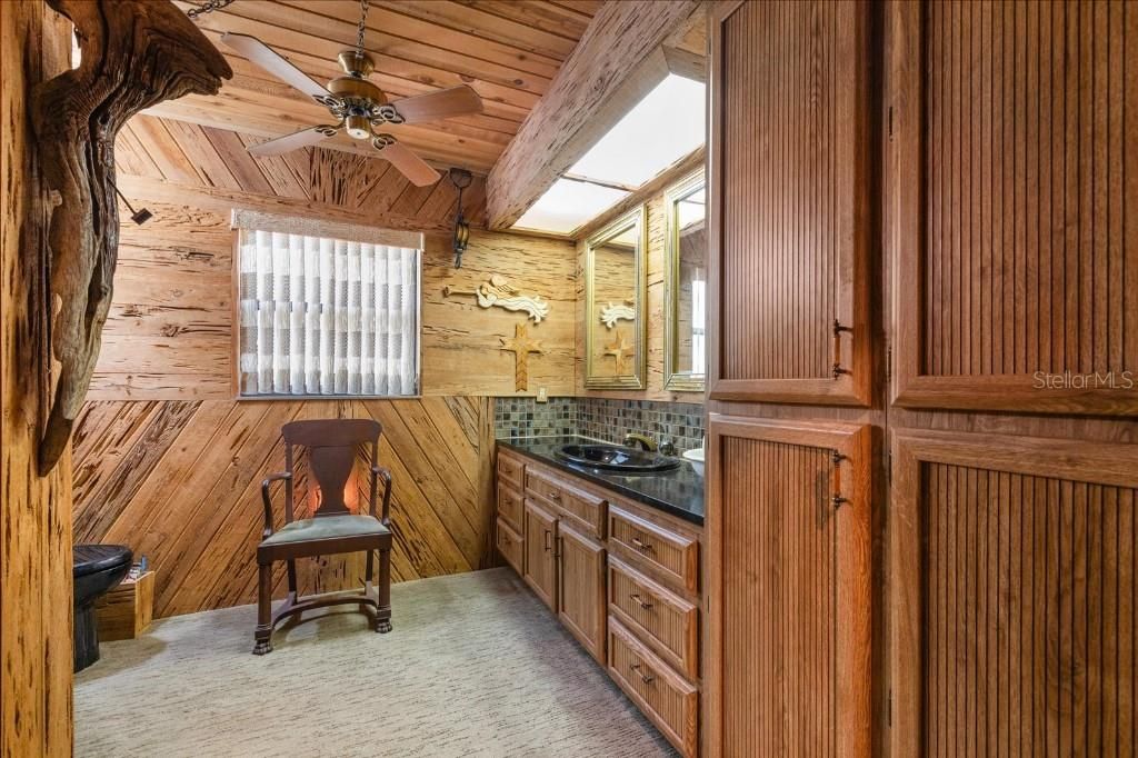 Bathroom, Interior, Wooden Ceilings, Wooden Walls