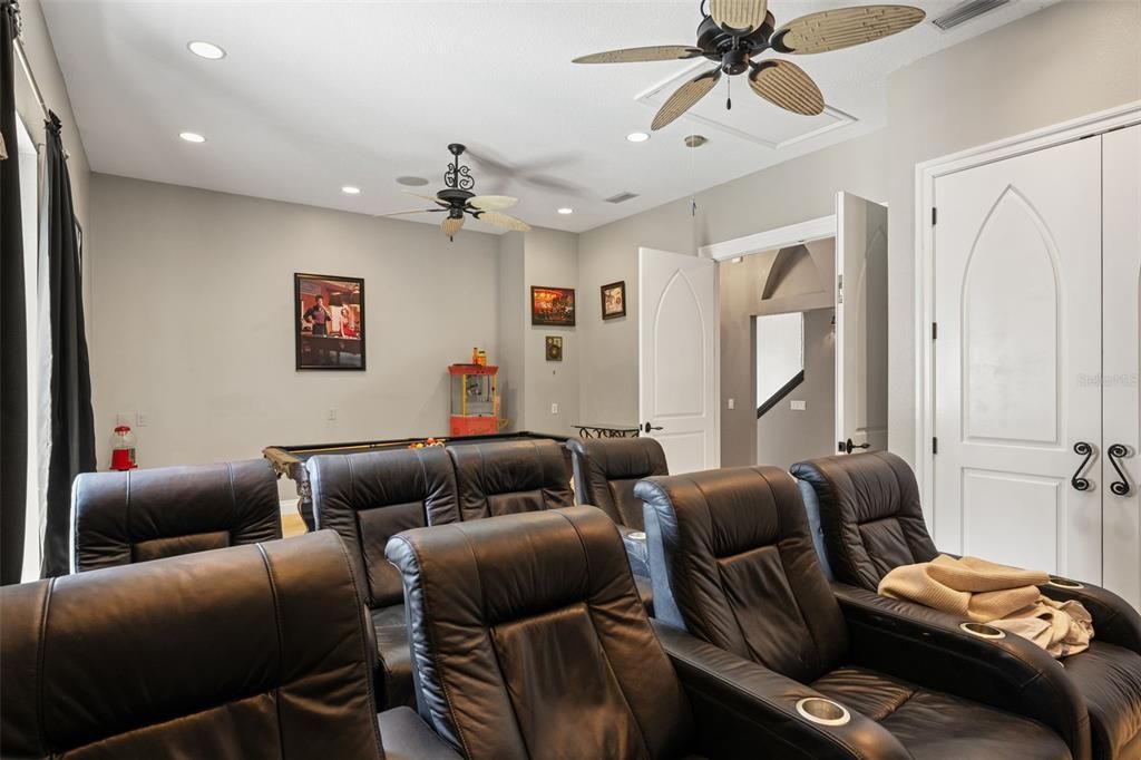 Home Theatre Room, Interior, Recessed Lighting, Theatre Room