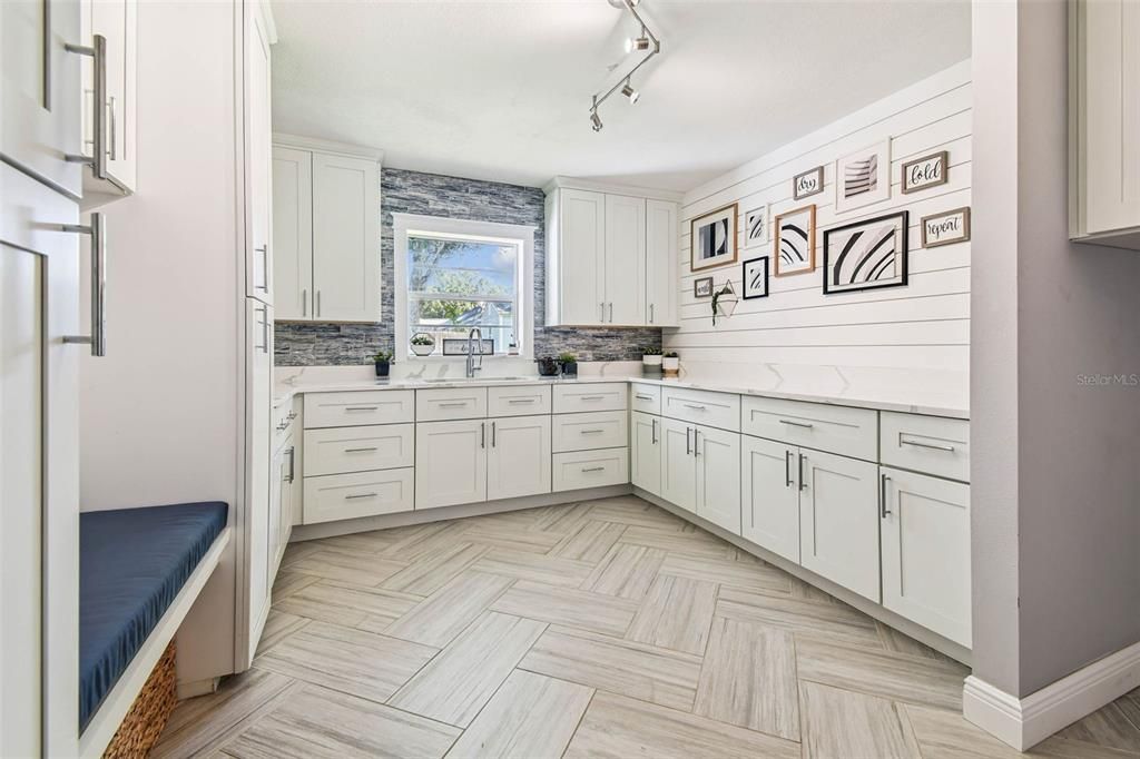 Interior, Kitchen, Wood Texture Flooring
