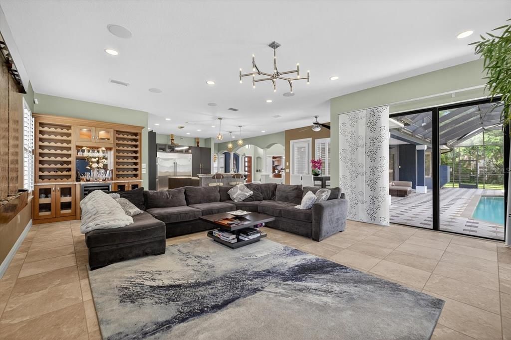 Interior, Kitchen, Living room, Pendant Lights, Recessed Lighting