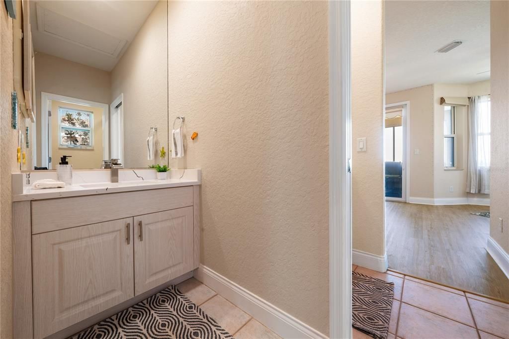 Bathroom, Dual Sink Vanities, Interior, Wood Texture Flooring