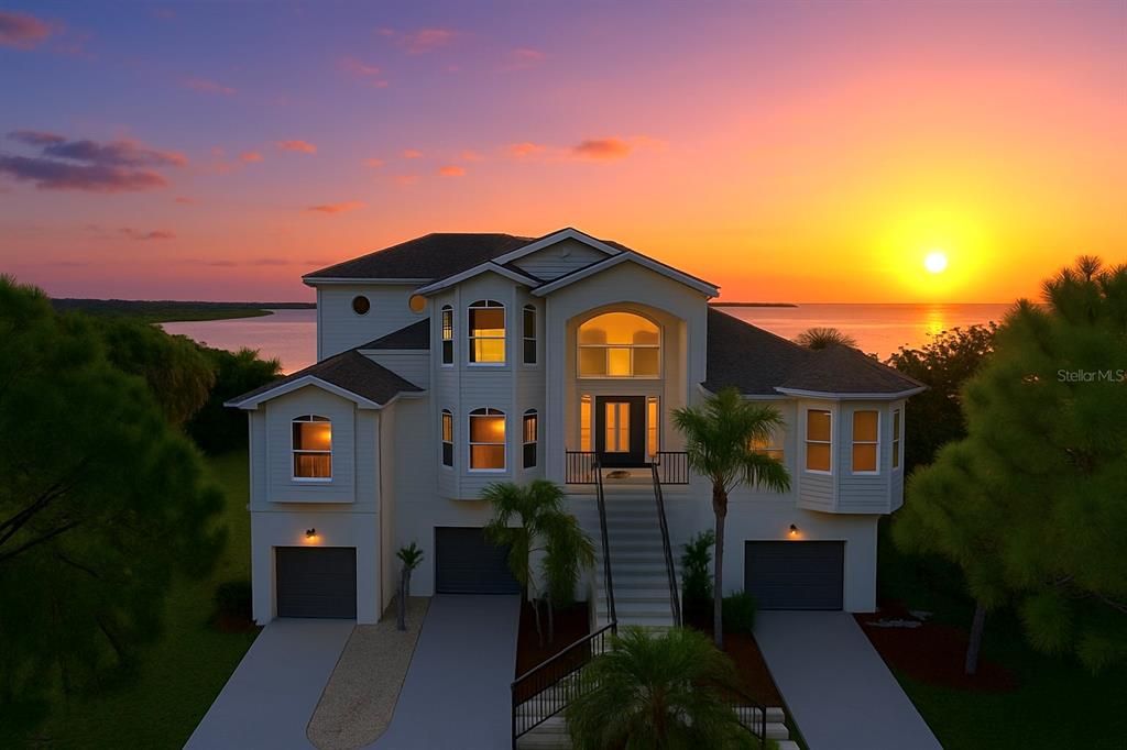 Attached, Exterior, Facade, Water, Mediterranean