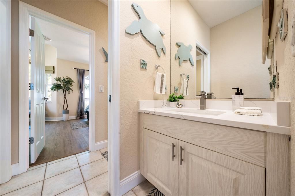 Bathroom, Dual Sink Vanities, Interior, Wood Texture Flooring