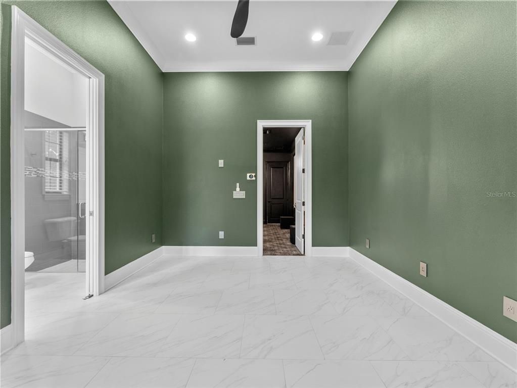 Bathroom, Empty room, Interior, Marble, Recessed Lighting
