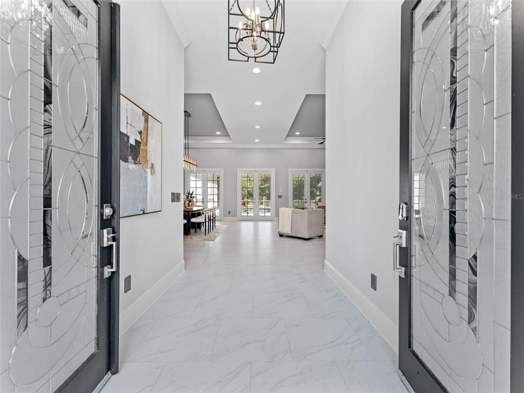 Chandelier, Interior, Marble, Pendant Lights, Recessed Lighting