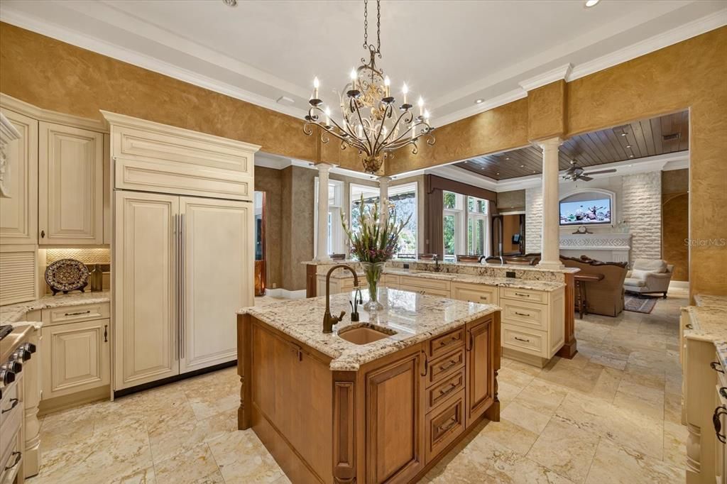 Chandelier, Interior, Kitchen, Living room, Recessed Lighting