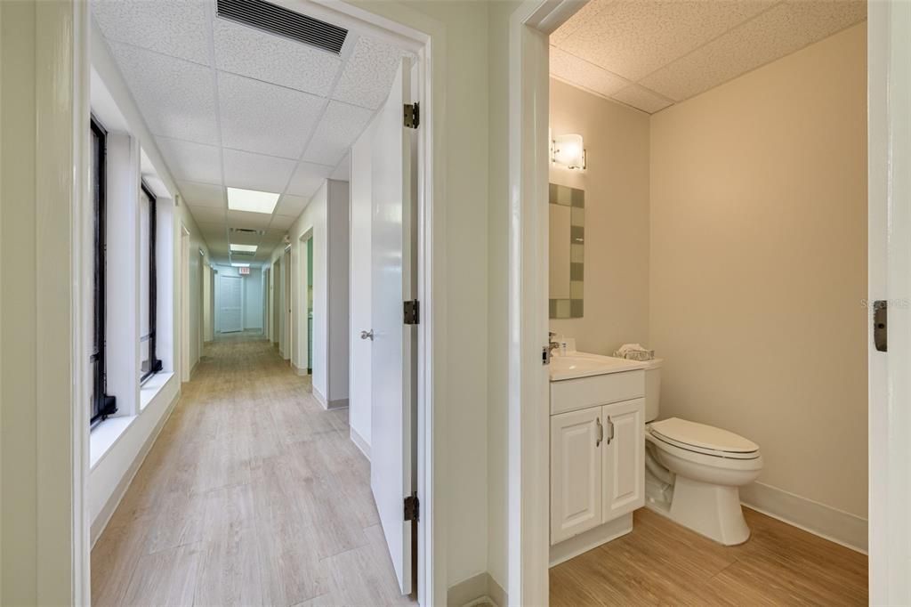 Bathroom, Interior, Wood Texture Flooring