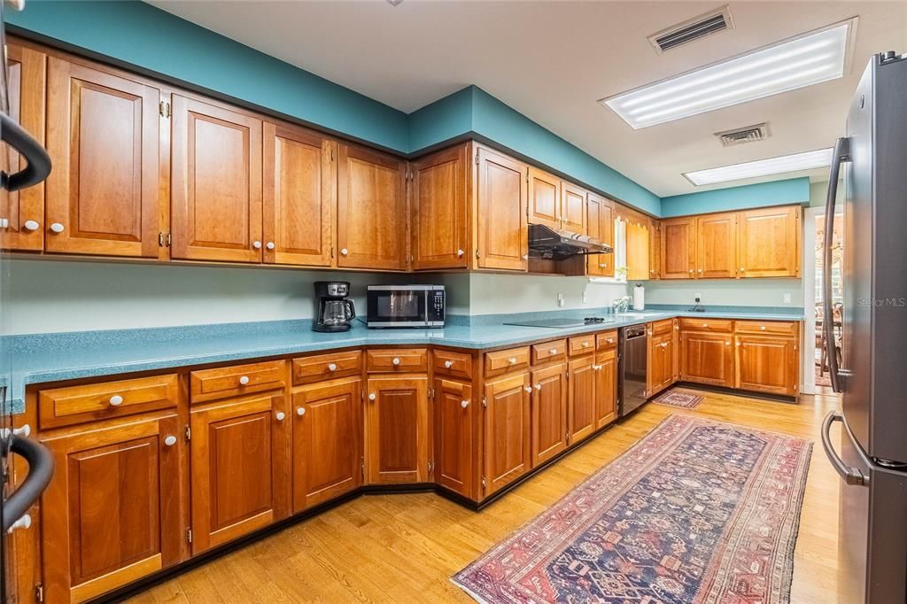 Interior, Kitchen, Wood Texture Flooring
