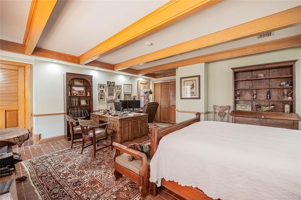 Bedroom, Home Office, Interior, Wooden Beams