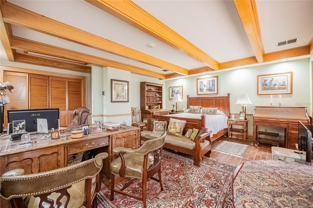 Bedroom, Home Office, Interior, Wooden Beams