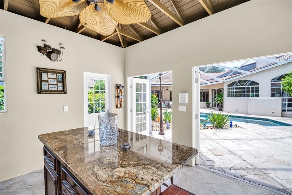 Interior, Marble, Pool, Wooden Ceilings