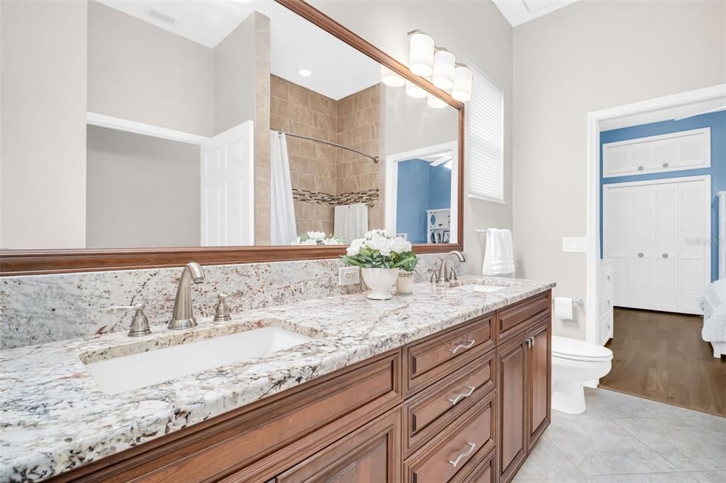 Bathroom, Dual Sink Vanities, Interior, Wood Texture Flooring