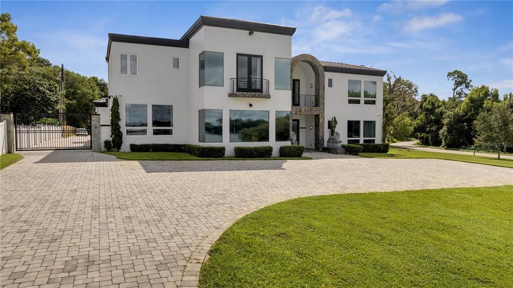 Backyard, Exterior, Facade, Mediterranean