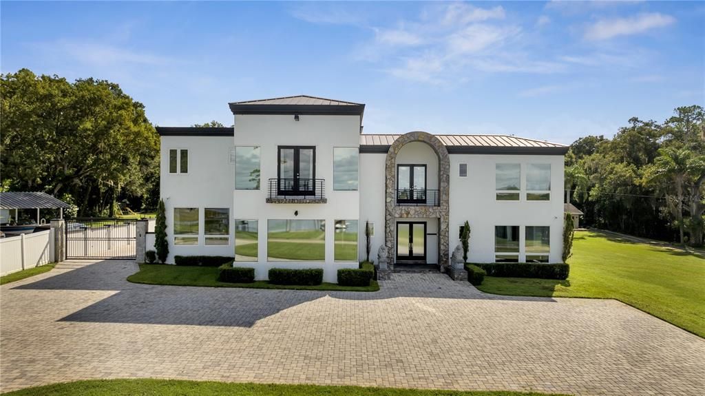 Backyard, Exterior, Facade, Mediterranean