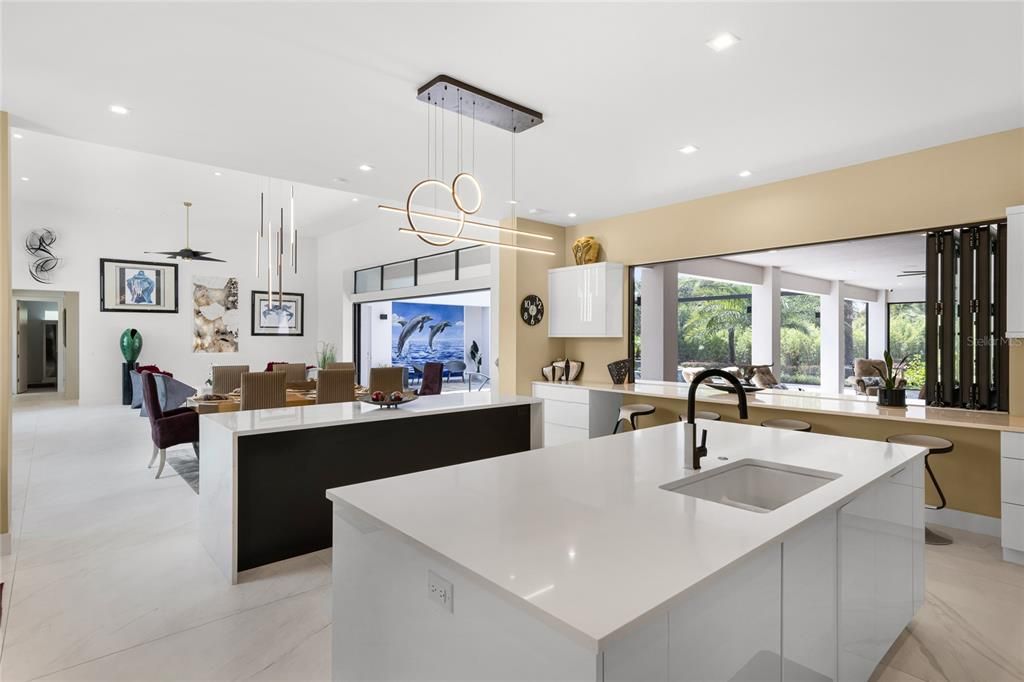 Dining room, Interior, Kitchen, Pendant Lights, Recessed Lighting