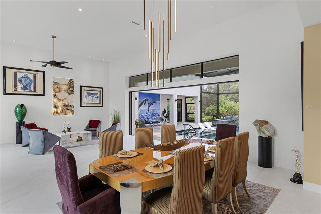 Dining room, Interior, Living room, Recessed Lighting