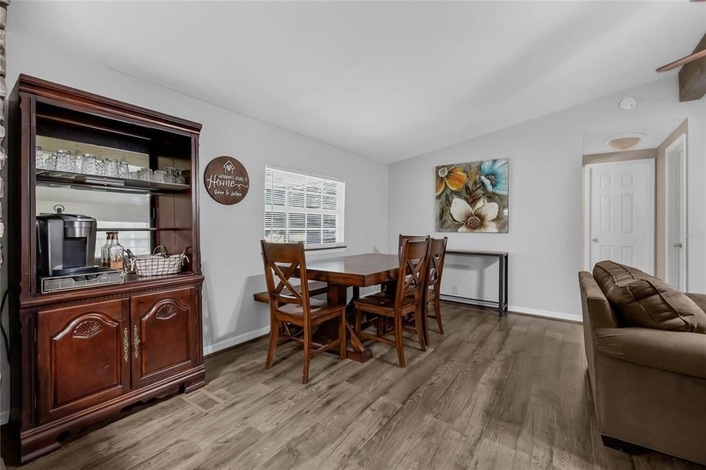 Dining room, Interior, Wood Texture Flooring