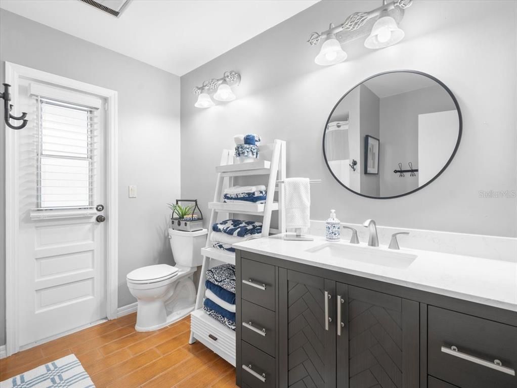 Bathroom, Interior, Wood Texture Flooring