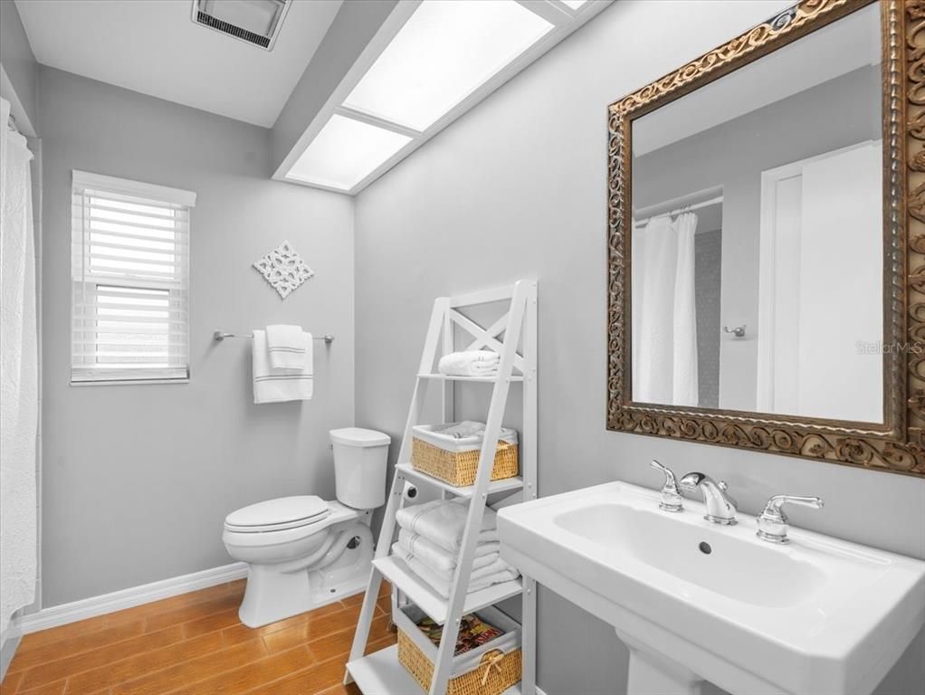 Bathroom, Interior, Wood Texture Flooring