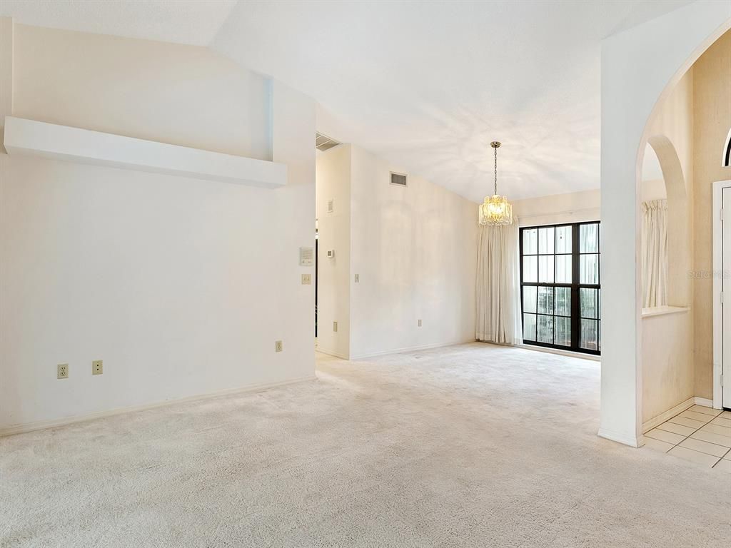 Chandelier, Empty room, Interior