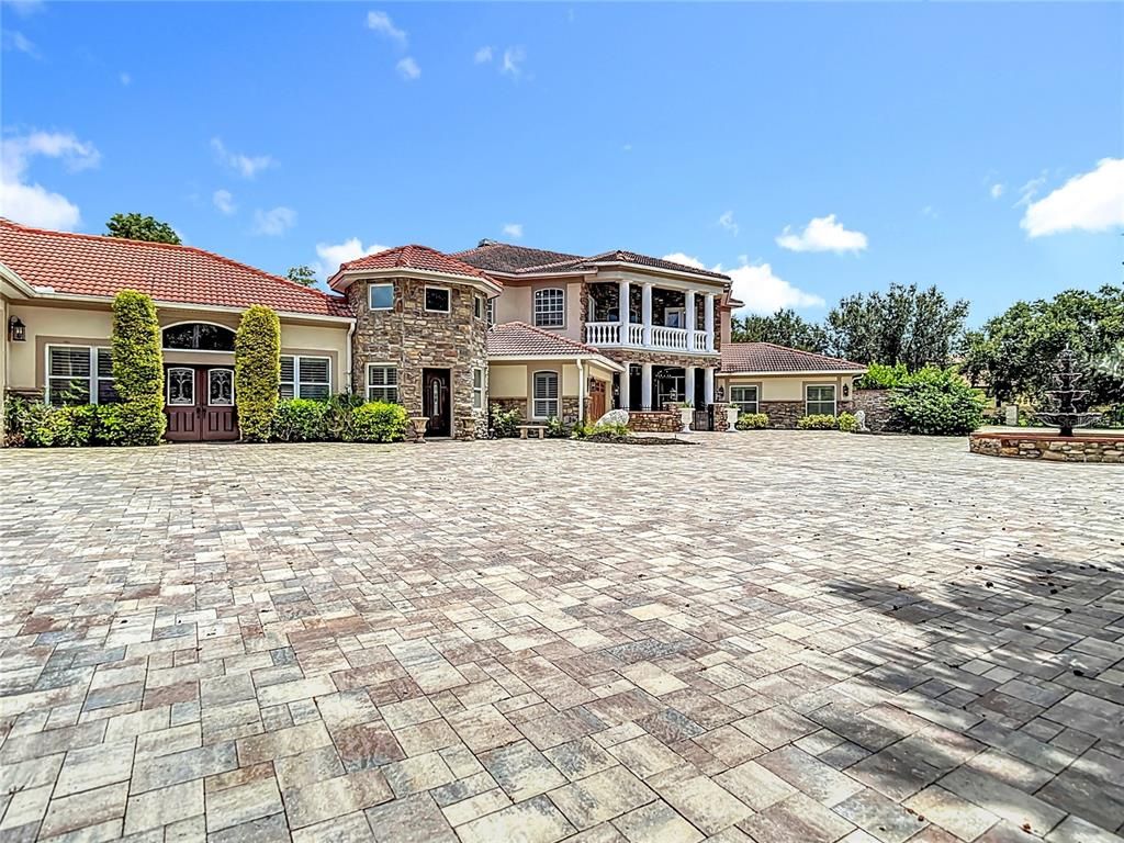 Backyard, Exterior, Facade, Mediterranean