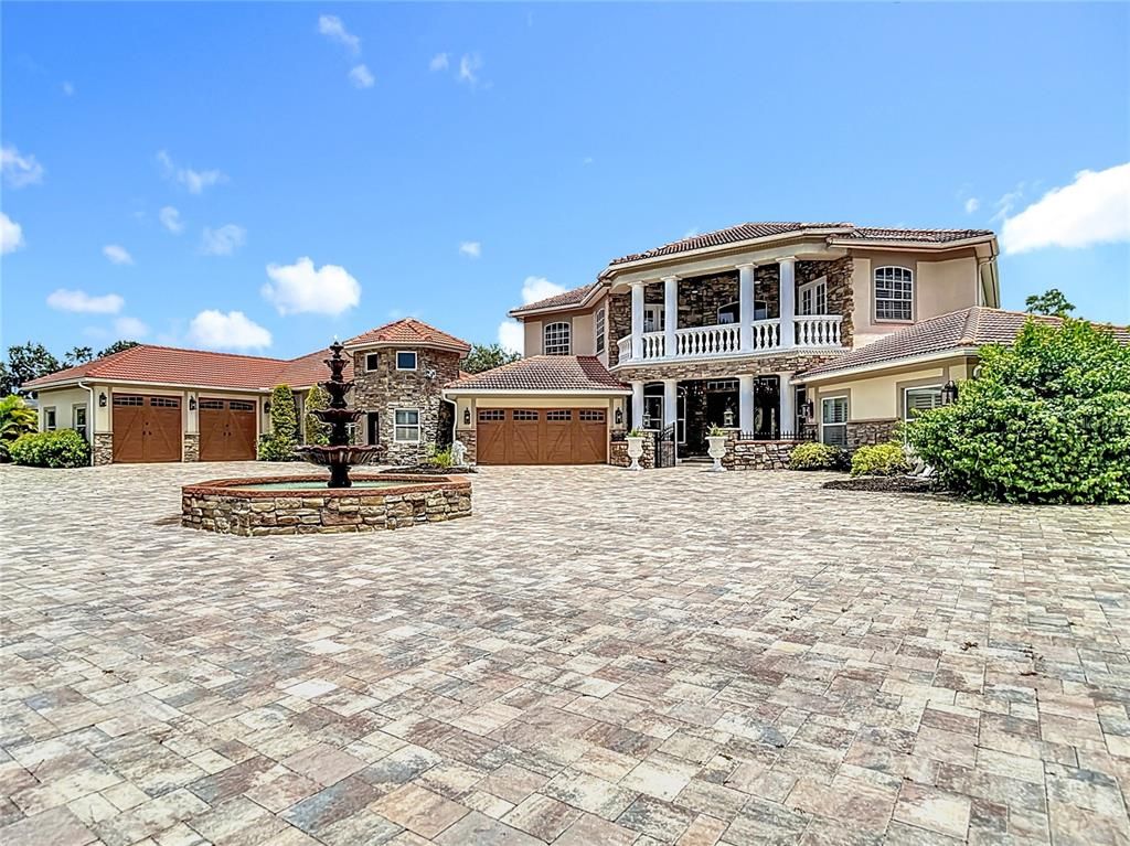 Attached, Detached Garage, Exterior, Facade, Mediterranean