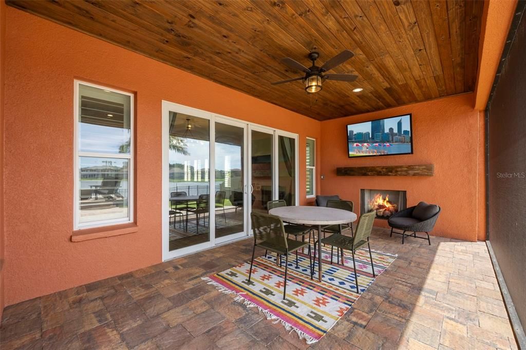 Exterior, Fireplace, Wooden Ceilings