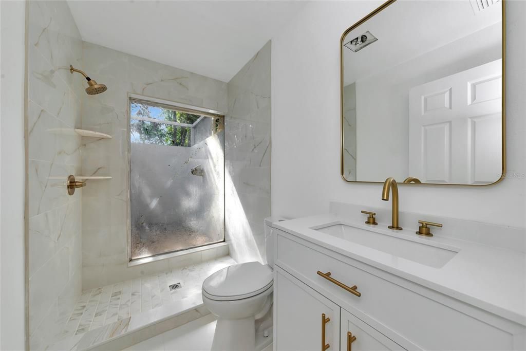 Bathroom, Interior, Marble Walls